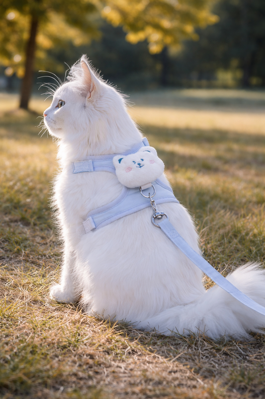 Cat traction rope breaks free from outdoor special rope, small milk vest