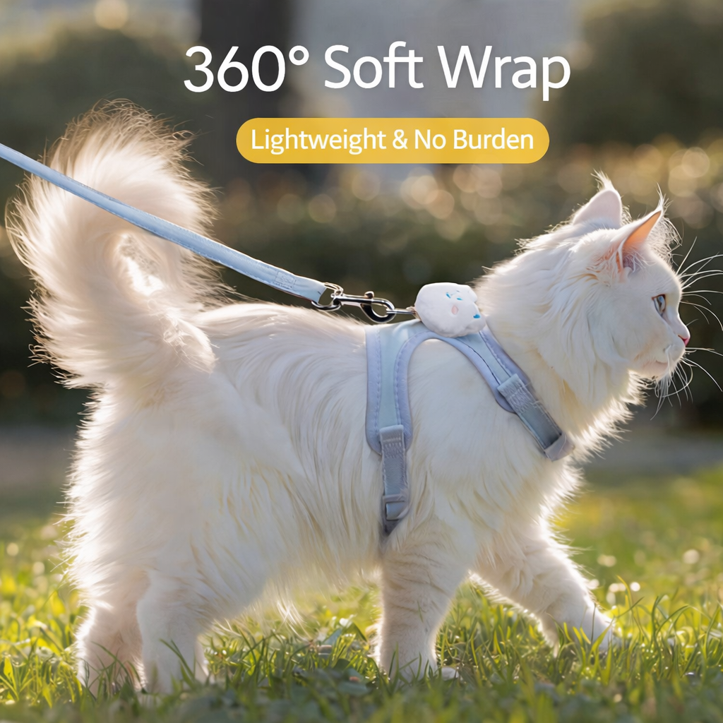Cat traction rope breaks free from outdoor special rope, small milk vest