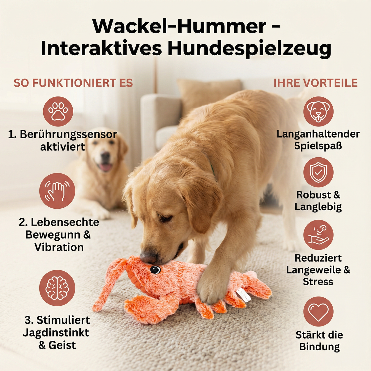 Wackel-Hummer - Interaktives Hundespielzeug
